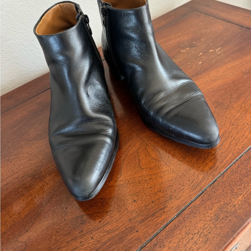 Coach Leather Ankle Boots   Size 8.5